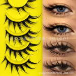 Wholesale comic wet tip little devil false eyelashes, black stem, thick, one-piece, full strip, natural simulation thick style