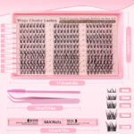 Pingdu Factory Cross-border Asian Large Capacity Natural Fine Simulated Curled Lightweight False Eyelashes Quick-dry Glue Set