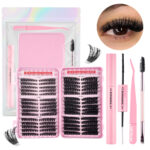 Cross-border DIY segmented pink eyelash book large capacity 30D-100D mixed pack Amazon new style 570 clusters of flower lashes