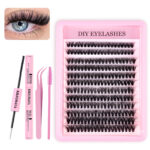 Cross-border bestseller large capacity mixed single cluster flower false eyelash set DIY segmented thick curly eyelashes
