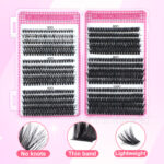 Cross-border bestseller lash book large capacity 600 clusters lash book 30/40/50/60/80/100D individual false eyelashes
