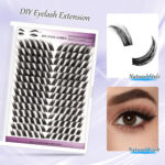 European and American cross-border new 168 clusters slanting single cluster flower lashes natural soft self-lamination segmented DIY eyelash set