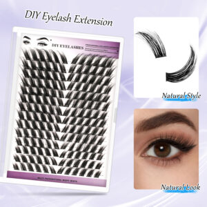 European and American cross-border new 168 clusters slanting single cluster flower lashes natural soft self-lamination segmented DIY eyelash set
