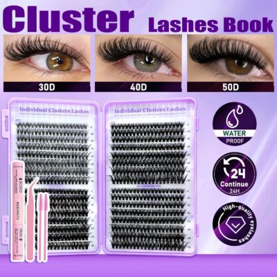 False eyelash set cross-border trade eyelash book D-curve Amazon segmented self-lash extension kit