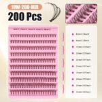 Cross-border 40D brown segment false eyelashes mixed DIY large capacity thick curly self-lash hot melt cluster manufacturer