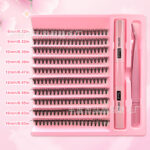 European and American cross-border bestseller false eyelash set 50D/80D/100D single cluster segmented 3D eyelashes wild fluffy