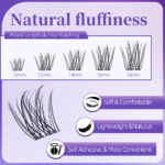 European and American cross-border best-selling false eyelashes, realistic and thick DIY eyelashes, segmented single-cluster lash extension wholesale
