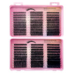 Qingdao Pingdu DIY cluster lash book large capacity 30D 100D dense D curl segmented hard stem false eyelashes