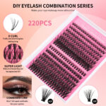 Cross-border new DIY single cluster lashes 30/40/50D European and American false eyelashes with eyelash curler set factory wholesale
