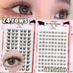 Cross-border best-selling false eyelashes, glue-free small xinzi camellia large-capacity lash book, glue-free wear, lightweight and comfortable