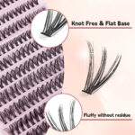 30P40P Hot Melt Cluster Eyelashes Segmented Self-Lashing Thick Natural Stage Flat False Eyelashes Segmented Lashes