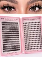 Cross-border large-capacity DIY segmented eyelash extensions D-curve thick fluffy soft single cluster lashes 8-16mm
