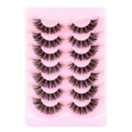 Cross-border bestseller European and American style false eyelashes 7 pairs set, thick, natural, curled, stable supply from cross-border source factory