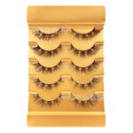 European and American cross-border slanted flying fox eye false eyelashes 5 pairs set, simulated eye tail lengthened eyelashes, in stock wholesale swallowtail