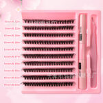 European and American cross-border bestseller false eyelash set 50D/80D/100D single cluster segmented 3D eyelashes wild fluffy