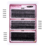 Cross-border new style DIY segmented false eyelashes 100D large capacity D curl 18mm messy thick curly eye lashes