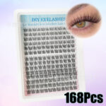 European and American cross-border false eyelash set, Amazon 168 clusters natural style triple fishtail lashes, large capacity