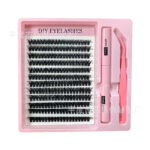 EU-US Cross-Border Best-Selling False Eyelashes 30D 40D 50D Segmented Hot-Melt Flare Lash Set 200 Clusters Voluminous 3D DIY