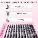 Hot-selling Amazon cross-border EU/US fake eyelash set 30D 40D 50D 60D 80D single-cluster 3D hot-melt flower lashes