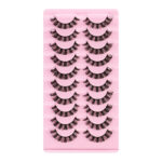 Cross-border Europe, America, Russia DD curl thick simulated curly big eye 3D imitation mink false eyelashes in stock wholesale eye tail