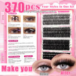 Cross-border large-capacity DIY segmented eyelash extensions D-curve thick fluffy soft single cluster lashes 8-16mm