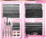Cross-border best-selling DIY segmented false eyelash kit, Amazon hot-selling large-capacity lash book, voluminous false eyelashes