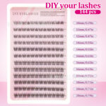 European and American cross-border bestseller Amazon triple fishtail cluster DIY self-application segmented single-cluster false eyelashes soft and fine