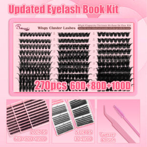 Cross-border TEMU Amazon DIY Eyelash Extension 80D Cluster D-Curl Mixed False Eyelash Tool Set