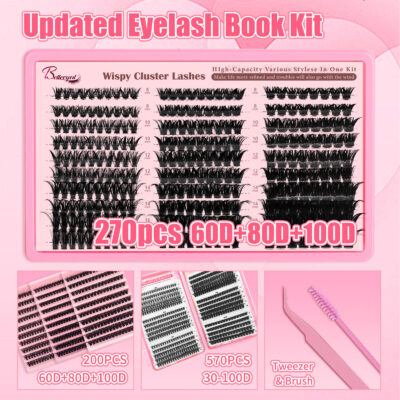Cross-border TEMU Amazon DIY Eyelash Extension 80D Cluster D-Curl Mixed False Eyelash Tool Set