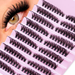 Amazon cross-border false eyelashes washboard 80D large capacity thick type European and American segmented false eyelashes Russian outside