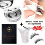 Magnetic False Eyelashes Integrated Case Glue-Free Magnetic Lashes Natural Thick Reusable Factory Wholesale