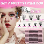 DIYlash Hot Melt 30D 40D 80D Ten Rows Mixed Cluster Segmented False Lashes Curled European and American Light and Natural