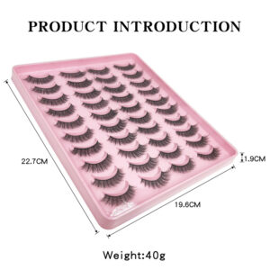 European and American cross-border Amazon best-selling false eyelashes, twenty pairs per pack, imitation mink, thick and curly, Russian curl, large capacity