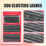 Cross-border best-selling DIY single-cluster false eyelashes 60D/80D self-lamination flower eyelash set large capacity source