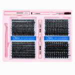 Pingdu source factory DIY cross-border self-lamination segmented simulation natural thick curly false eyelash glue set