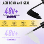 Cross-border glue lash set, segmented hard stem false eyelashes, large capacity flat eyelashes wholesale factory