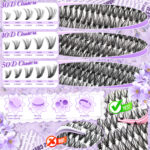 European and American cross-border 30/40/50D lash book large capacity lash DIY cluster lash glue set Amazon