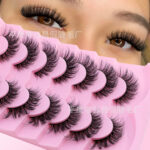 Cross-border bestseller European and American style false eyelashes 7 pairs set, thick, natural, curled, stable supply from cross-border source factory