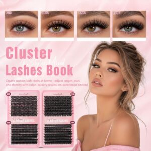 DIY False Eyelash Cluster Lash Book 544PCS 60D 100D 120D 150D Mixed 10-16mm Cross-border In Stock