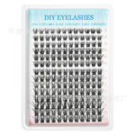 European and American Amazon cross-border best-selling feather fan false eyelash set, single cluster 3D eyelashes, fluffy and eye-enlarging