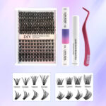Cross-border DIY segmented false eyelashes, thick and natural for Amazon Europe/America, single-cluster lash extensions 30D40D