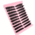 Cross-border best-selling false eyelashes 60D single cluster segmented self-lashing 3D thick curly fluffy cluster large capacity