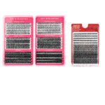 600-cluster large-capacity lash book DIY single-cluster flower lashes with glue, fox-style extra-long self-lash extension kit