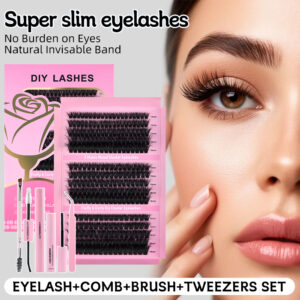 Amazon 30P 40P 32 rows false eyelash glue for export 60P 80P cluster lashes book Europe and America cross-border eyelashes