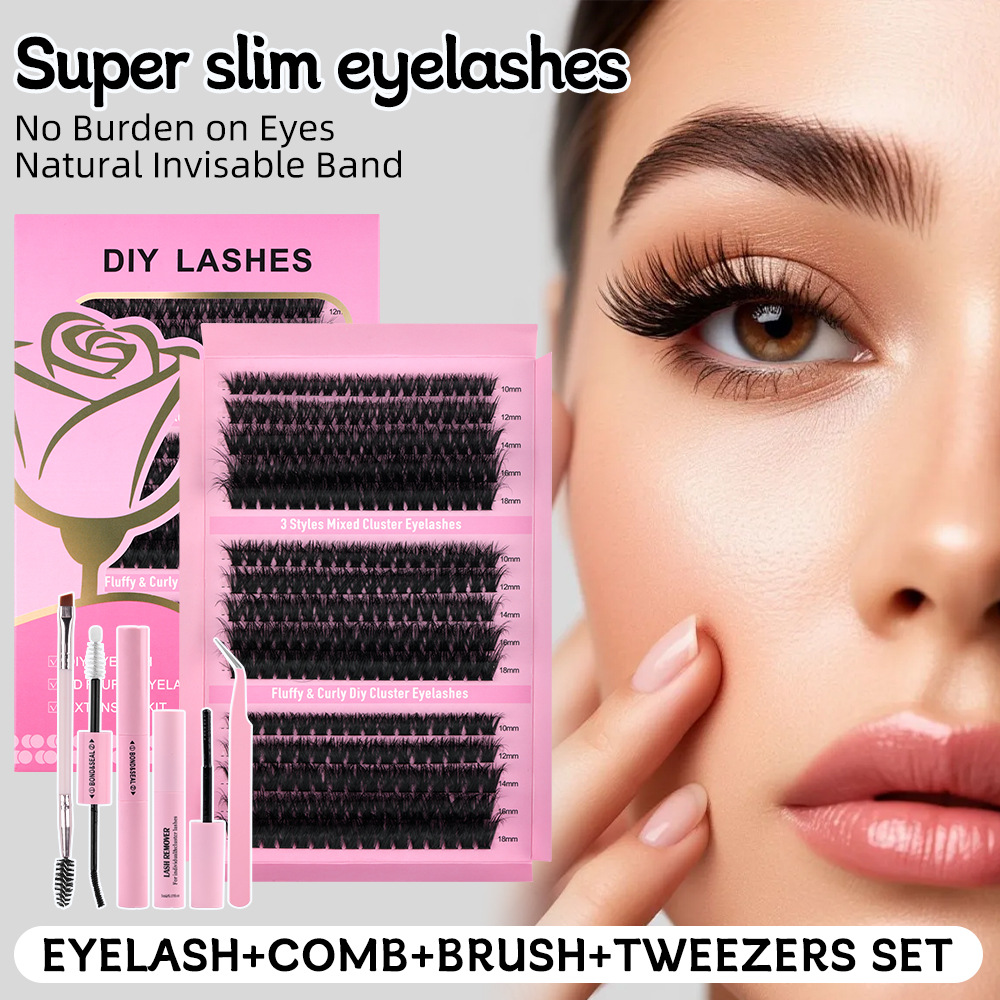 o1cn01k4ym0b2eec3a4pn5f 2215841308713 0 cib.jpg Amazon 30P 40P 32 rows false eyelash glue for export 60P 80P cluster lashes book Europe and America cross-border eyelashes