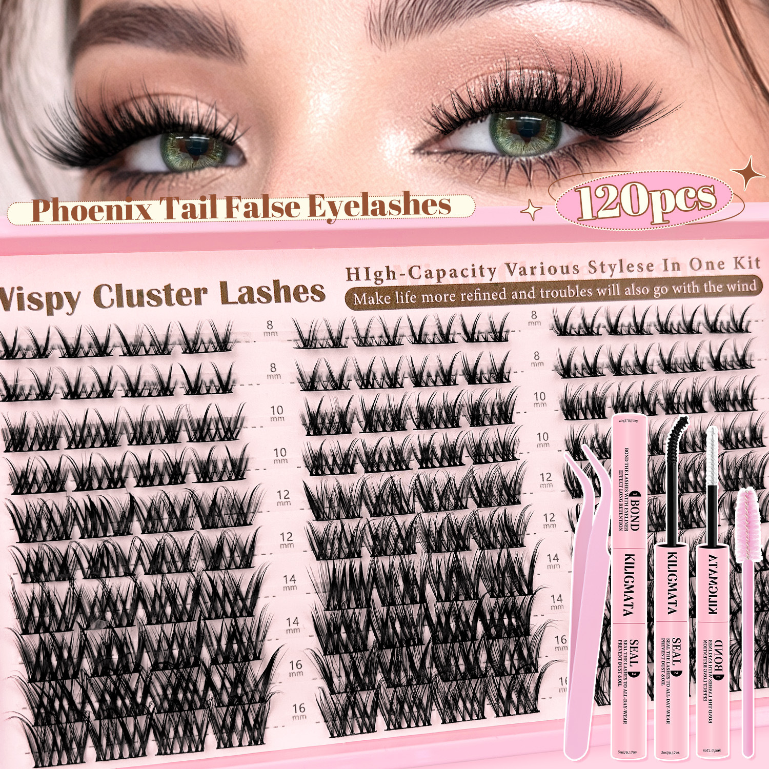 o1cn01k849k91pvyfkdmqem 2219025691847 0 cib.jpg DIY lashes false eyelashes, Amazon bestseller in Europe and America, natural curl, thick and dense 40D false eyelashes