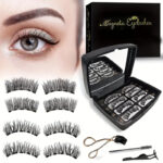 Cross-border bestseller Amazon temu five-magnet quantum magnetic eyelash set, European and American style magnetic eyelashes in stock