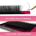 Handmade black dense false eyelashes, natural and soft, optional thick round hair, single-root planting, beauty salon false eyelashes round hair