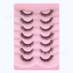 Cross-border bestseller European and American style false eyelashes 7 pairs set, thick, natural, curled, cross-border beauty tool source factory