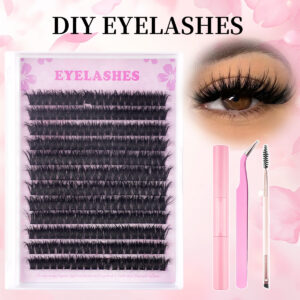 Wholesale source factory European and American dense single cluster D curl segmented mixed-race fluffy soft lightweight eyelash extension imitation